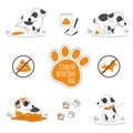 Clean up after your dog illustration Royalty Free Stock Photo