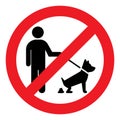 Clean up after your dog sign. Warning sign.