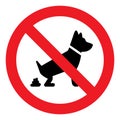 Clean up after your dog sign. Warning sign. Royalty Free Stock Photo