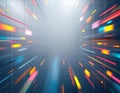 clean vector background with subtle gridlines and colorful motions lines with light flares on it