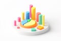 Data Visualization: Pie Chart & Bar Graph Icon - White Background. Perfect for reports, presentations, infographics, and Royalty Free Stock Photo
