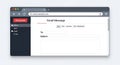 Email Composition UI in Browser Mockup Royalty Free Stock Photo