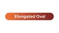 Elongated Oval Shape with Orange Red Gradient and Text Royalty Free Stock Photo