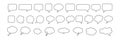 Speech Bubble Outline Vector Set â Chat, Dialogue, and Thought Balloon Icons Royalty Free Stock Photo