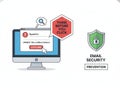 Think Before You Click Email Security Prevention Illustration Royalty Free Stock Photo