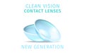 Clean Vision Contact Lenses on White Background