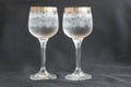 Two glasses with clean, cold water 0078