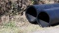 Clean water distribution pipes from the mountains Royalty Free Stock Photo