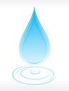 Clean water droplet. Vector illustration