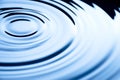 Clean water drops, water ripples Royalty Free Stock Photo