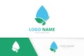 Clean water logo combination. Eco drop logotype design template. Royalty Free Stock Photo