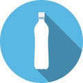 Clean water with long shadow, flat vector symbols.