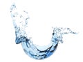 Clean water spalsh on white background Royalty Free Stock Photo