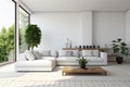 A clean and well-ventilated living room, representing the benefits of a mold-free home environment. Generative AI Royalty Free Stock Photo