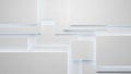 Clean white abstract background with overlapping rounded rectangles and subtle blue light accents Keywords: abstract Royalty Free Stock Photo