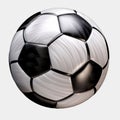 Clean White Background with Soccer Ball: Professional Sports Visual
