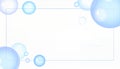 Minimalist Blue Bubble Frame Background AI Generated Royalty Free Stock Photo
