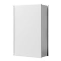 Clean white blank rectangular object, side view, ideal for product mockup, book, or cover design template Royalty Free Stock Photo