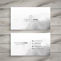 Clean white business card design