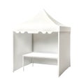 Clean white canopy tent with display table for outdoor events Royalty Free Stock Photo