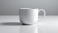 Clean White Ceramic Mug on Reflective Surface Royalty Free Stock Photo