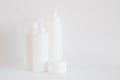 Clean white cosmetics bottles on a white background. Isolate Royalty Free Stock Photo