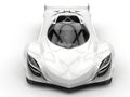 Clean white futuristic racing concept car - top down view