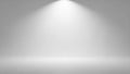 Clean White Gray Gradient Background with Spotlight Illumination Empty Studio Room for Product Presentation Royalty Free Stock Photo