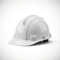 A clean white hard hat for construction safety isolated on white background Royalty Free Stock Photo