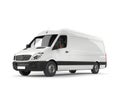 Clean white modern delivery van Royalty Free Stock Photo