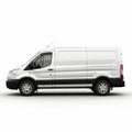 White panel van side view for commercial use Royalty Free Stock Photo