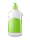 Clean white plastic bottl with detergent