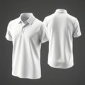 Clean white polo shirts front and back view mockup Royalty Free Stock Photo