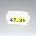 Clean white price tag