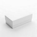 Clean white rectangular box angle product mockup studio shot Royalty Free Stock Photo