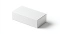 Clean White Rectangular Box Package with Soft Shadow on White Background Minimalist Studio Product Shot Royalty Free Stock Photo