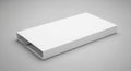 White Blank Open Rectangular Box Mockup on Grey Background Royalty Free Stock Photo