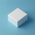 Clean white rectangular object with glossy smooth surface against vibrant blue background. Simple minimalist design, perfect for Royalty Free Stock Photo
