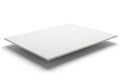 A clean white rectangular surface with a subtle shadow isolated on white background Royalty Free Stock Photo