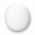 Clean White Sphere On Flat Background With Soft Renderings