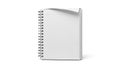 Clean white spiral notebook provides a blank canvas for creativity and organization ready for your Royalty Free Stock Photo