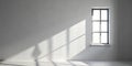 Window shadow drop on white wall background Royalty Free Stock Photo