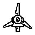 clean wind energy turbine line icon vector illustration Royalty Free Stock Photo