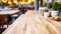 Clean wooden countertop in a modern kitchen interior