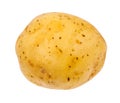 Clean yellow potato tuber isolated on white Royalty Free Stock Photo