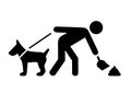 Clean after your dog vector pictogram Royalty Free Stock Photo