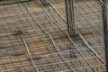 Cleaned floor slab reinforcement bar with post tension cable ten