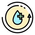 Cleaned water icon vector flat Royalty Free Stock Photo