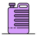 Cleaner canister icon color outline vector