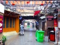 Cleaner cleaning Tianzifang alley